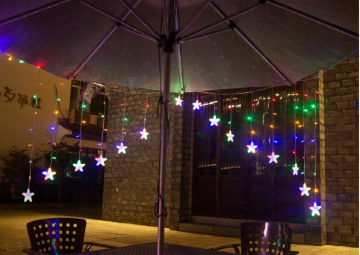 Vianočné osvetlenie Závesné hviezdy 136 LED - 5,6m