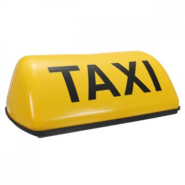 Taxi svetlo trapéz XL na streche s magnetom žlté 12V