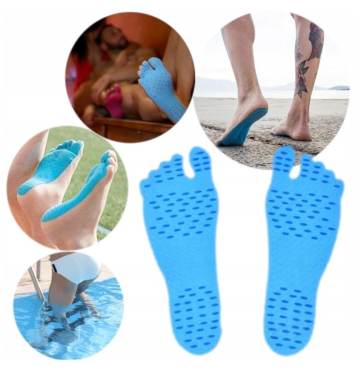 Ochranné nálepky na nohy na pláž, kúpalisko  Variant: S, ružové (32-35)