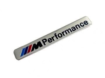 Kovová nálepka BMW Performance 9cm chróm